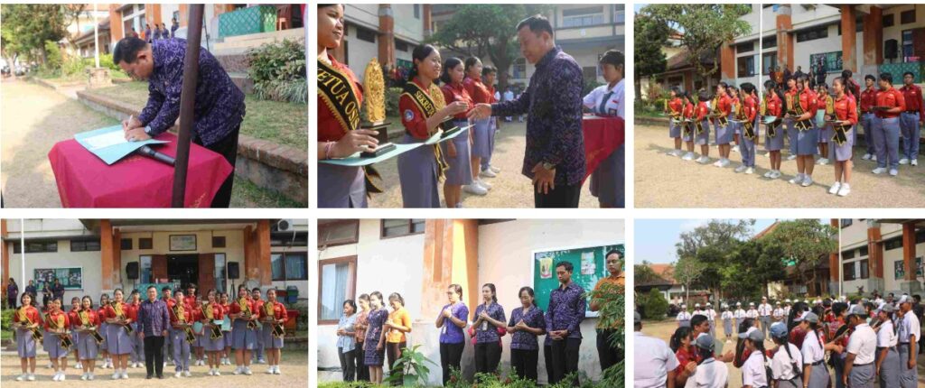 OSIS SMAN 1 Abiansemal Gelar Upacara Pelantikan Pengurus Periode 2026/2027